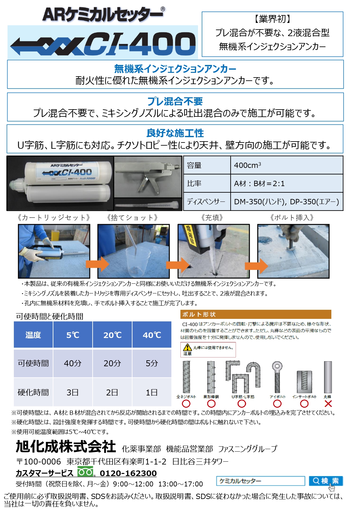 異形ケミカルボルト